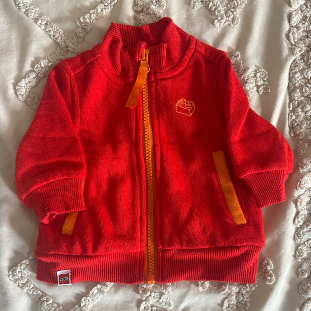Lego Red Jacket with Orange Detail